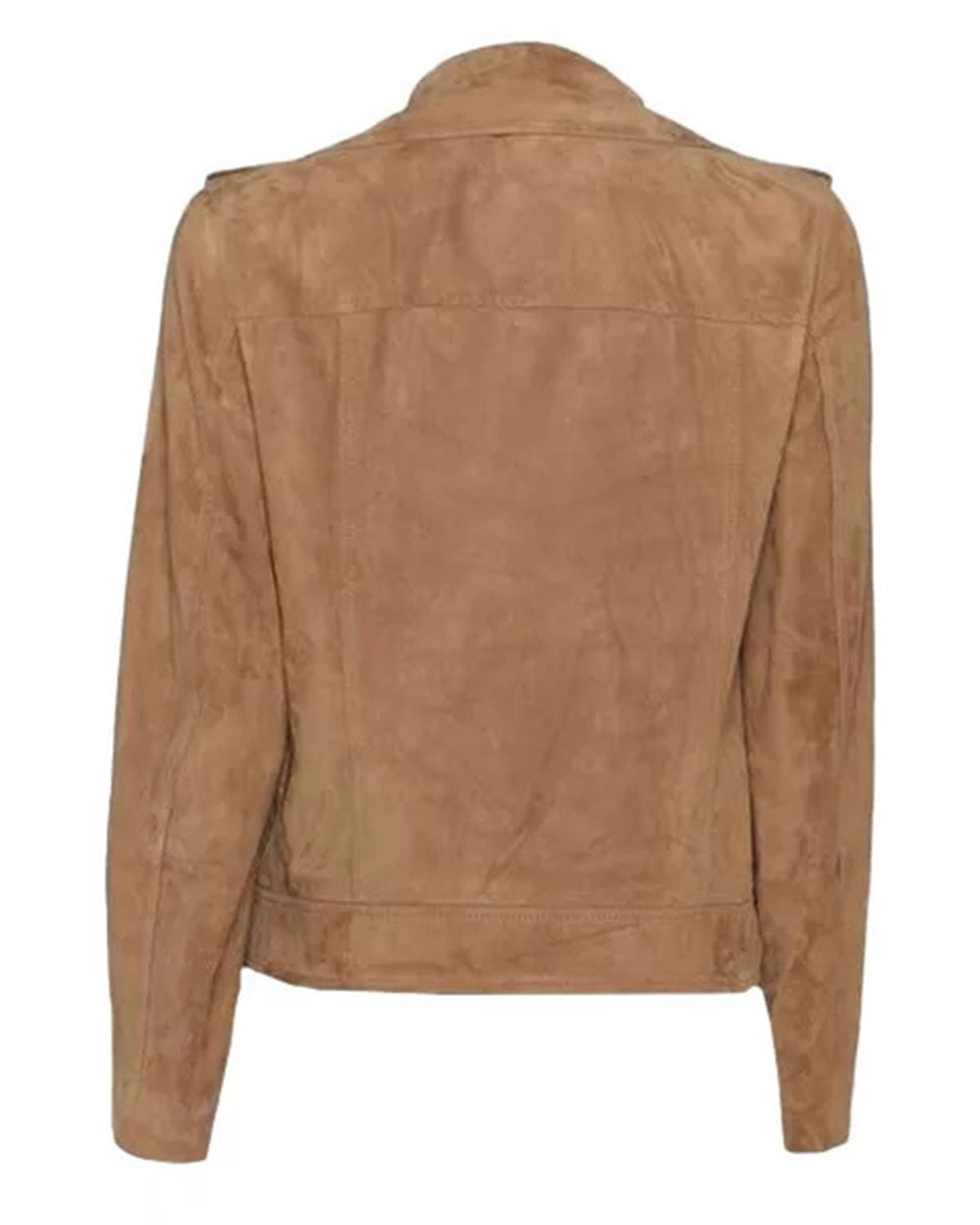 MotorCycleJackets Women’s Brown Suede Leather Jacket