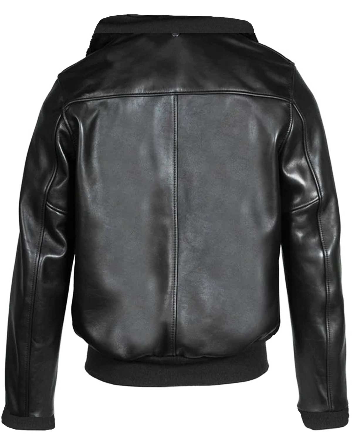 MotorCycleJackets Men's A2 Black Aviator Bomber Leather Jacket