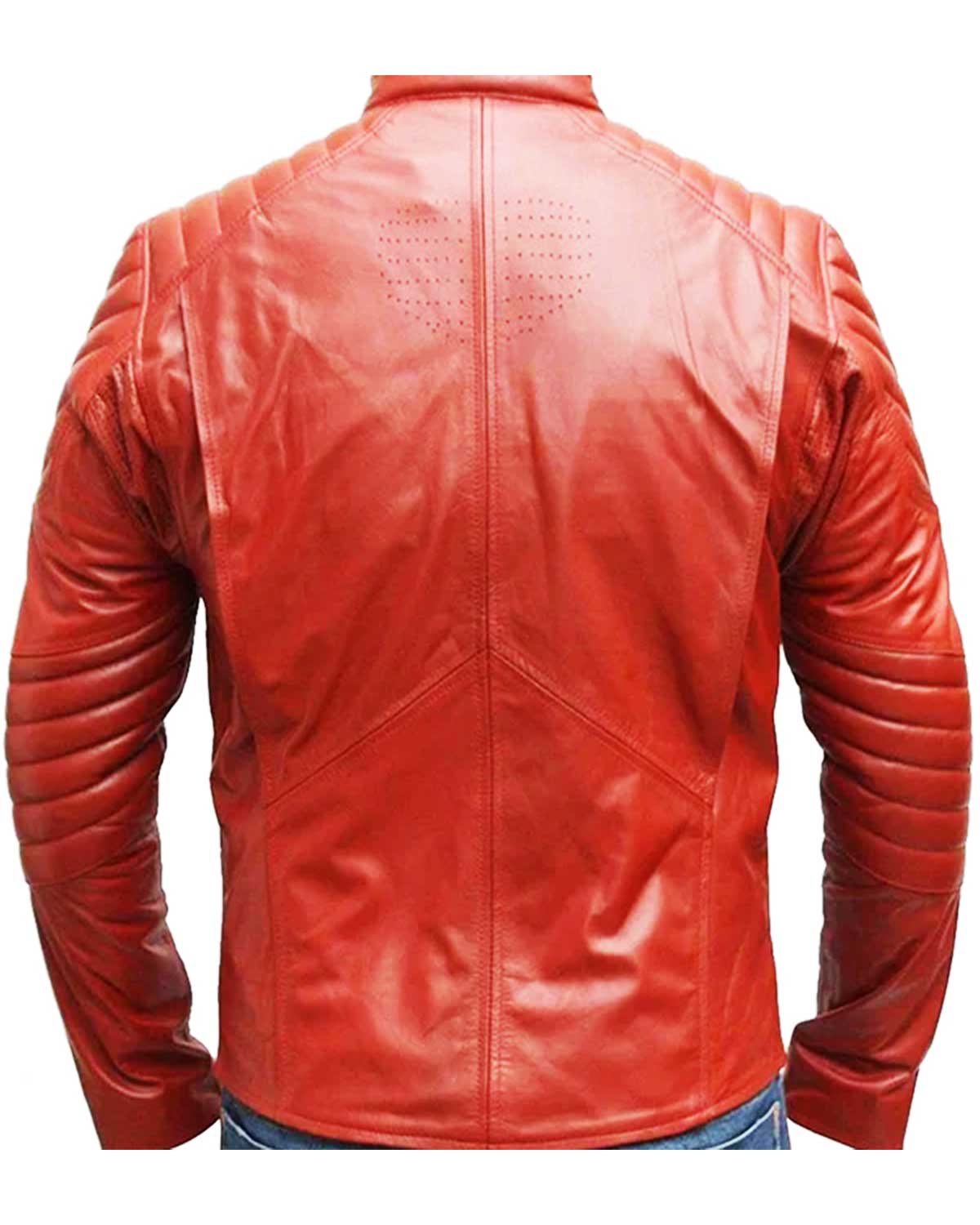 MotorCycleJackets Superman S Logo Justice League Men's Red Leather Jacket