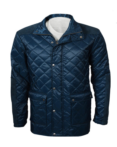 MotorCycleJackets Yellowstone Blue Parachute Quilted Jacket