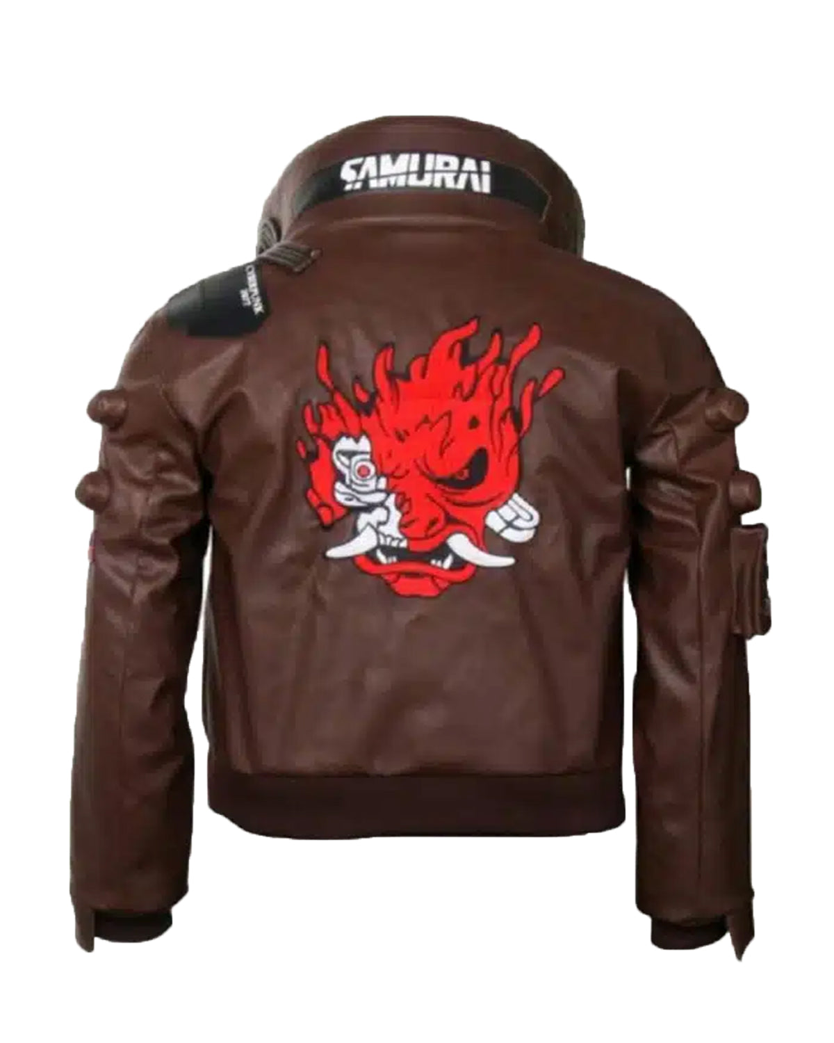 MotorCycleJackets Cyberpunk 2077 Samurai Brown Leather Jacket