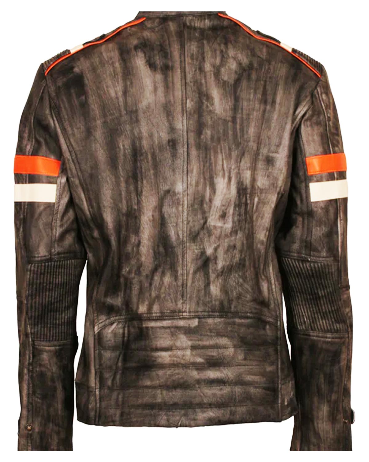 MotorCycleJackets Men's Cafe Racer & Slim Fit Distressed Brown Leather Jacket