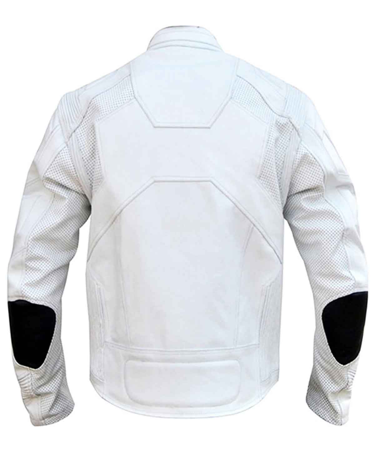 MotorCycleJackets Tom Cruise Oblivion White Motorcycle Jacket