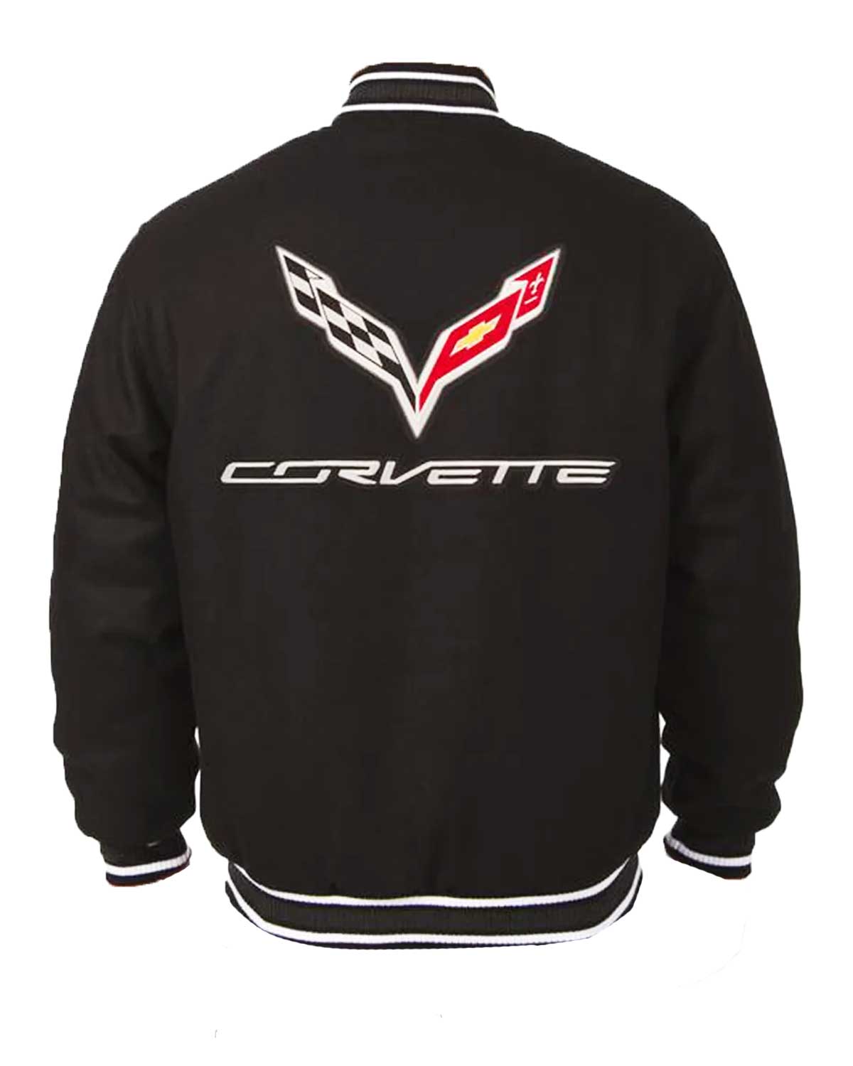 MotorCycleJackets Black Corvette Varsity Wool Jacket