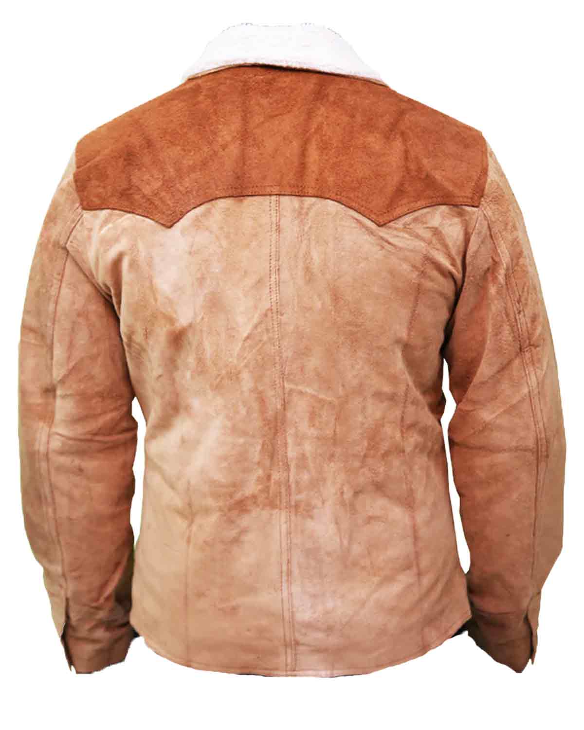 MotorCycleJackets Yellowstone S03 John Dutton Genuine Men's Suede Leather Jacket