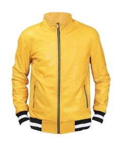 MotorCycleJackets Love Victor Yellow Jacket