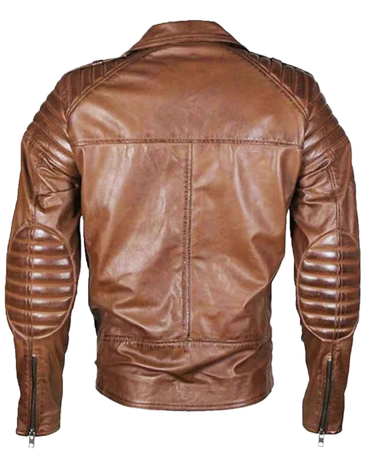 MotorCycleJackets Men's Brown Motorcycle Leather Jacket