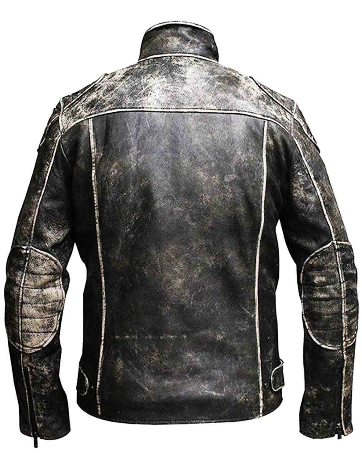 MotorCycleJackets Retro Classic Cafe Racer Distressed Men's Black Genuine Leather Jacket