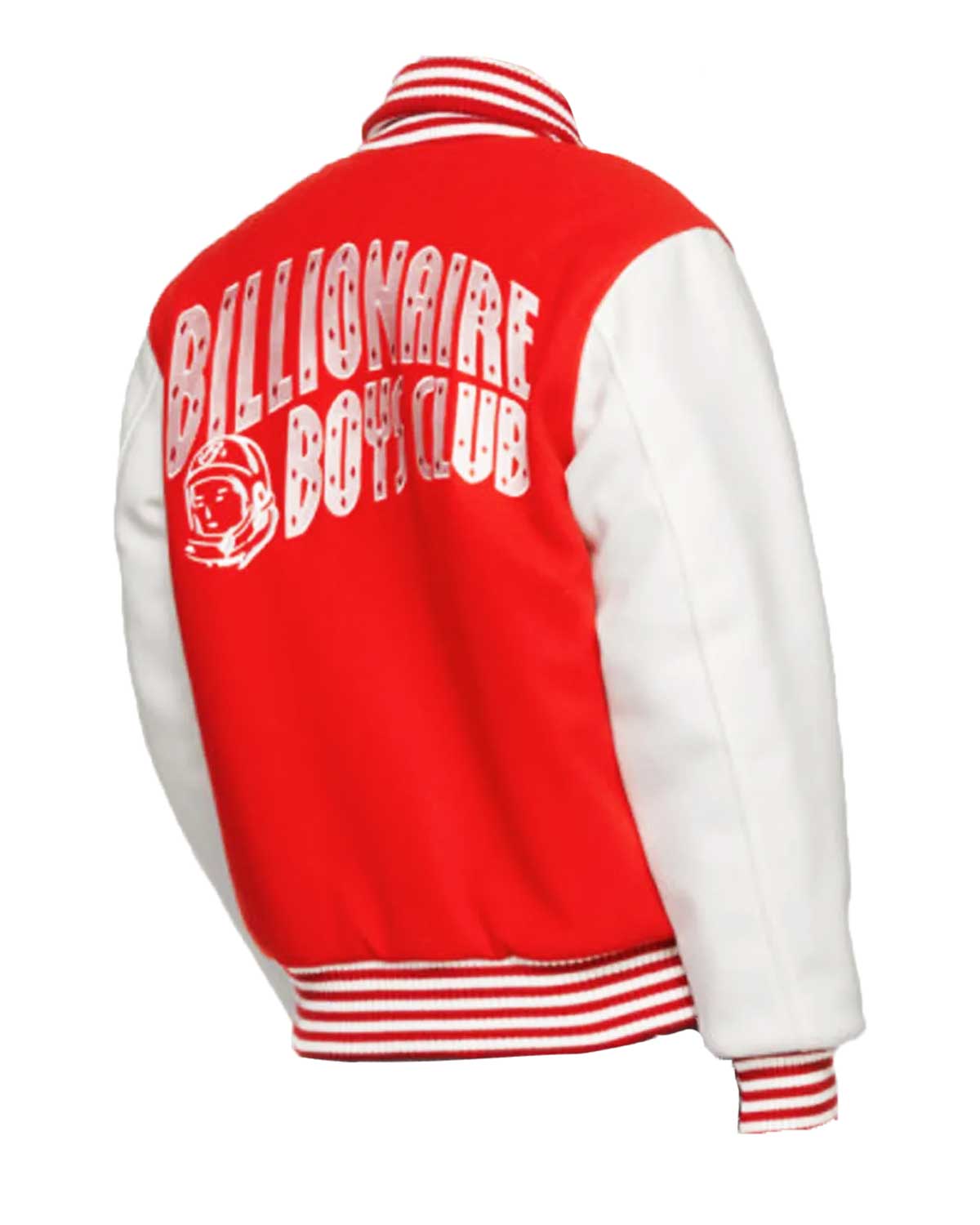 MotorCycleJackets BBC Varsity Red and White Jacket