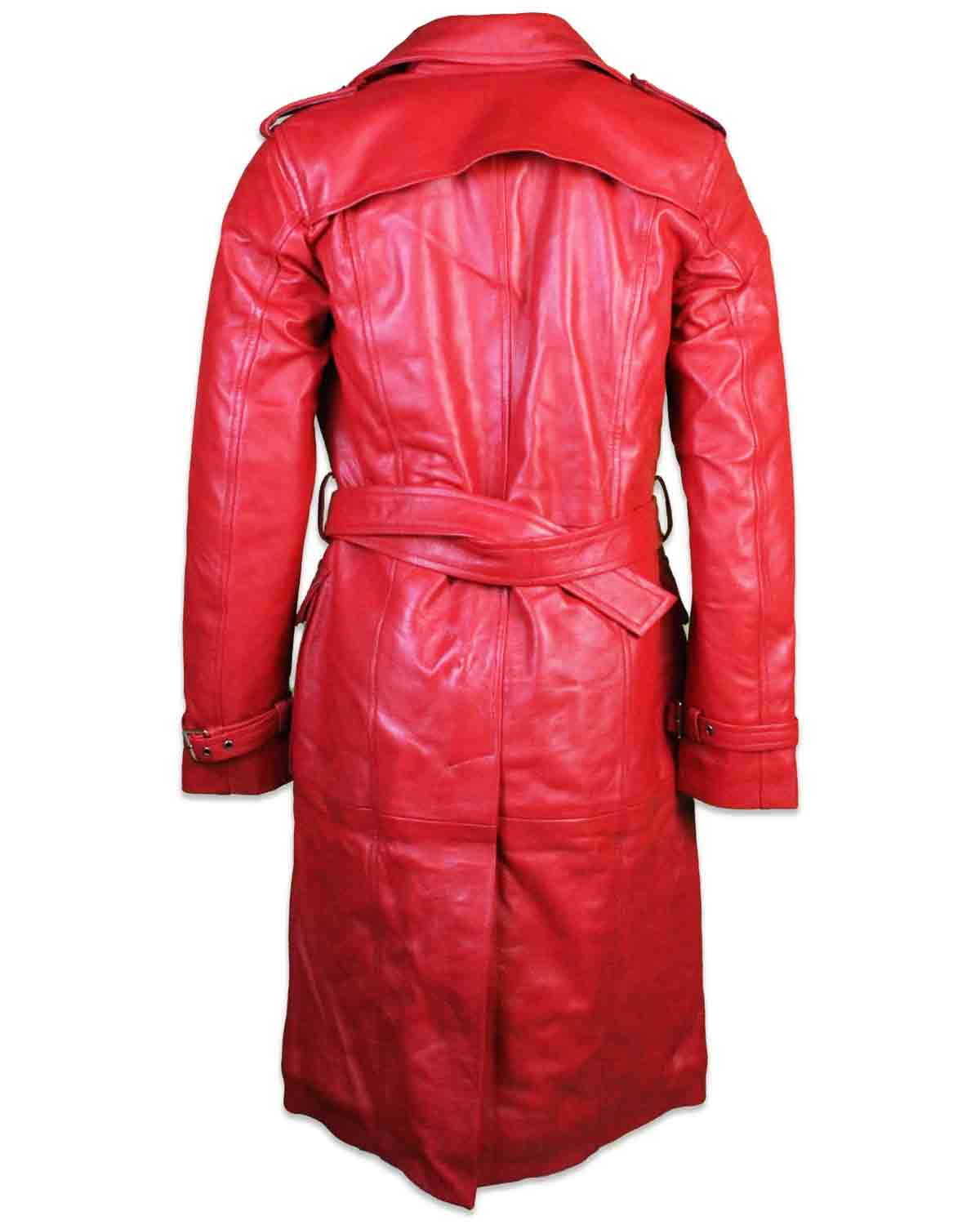 MotorCycleJackets Women Red Leather Coat