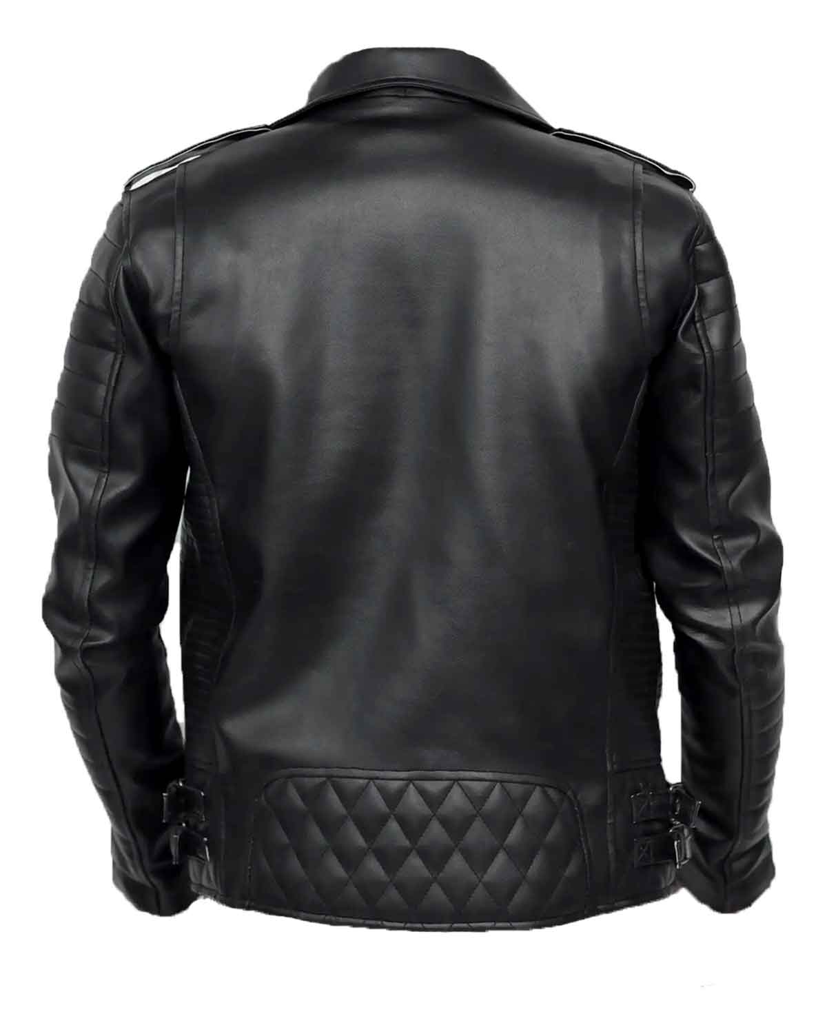 MotorCycleJackets Men’s Black Quilted Leather Jacket