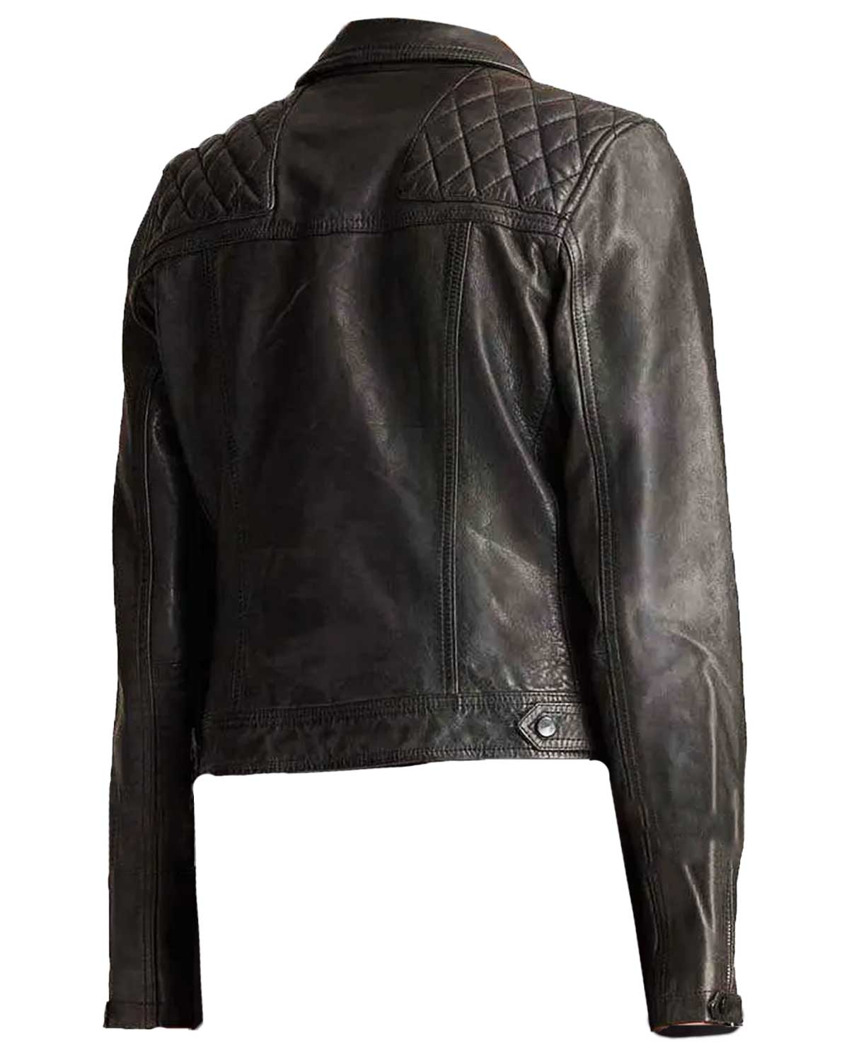 Red Sparrow Jennifer Lawrence Black Leather Jacket