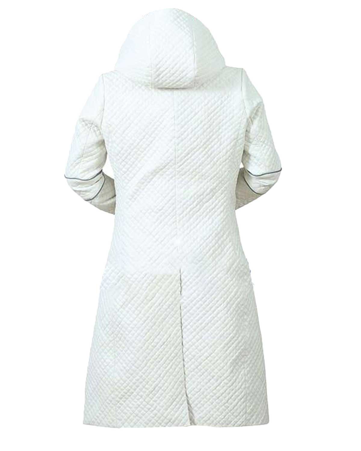 MotorCycleJackets Sylvia Hoeks Blade Runner 2049 White Leather Jacket