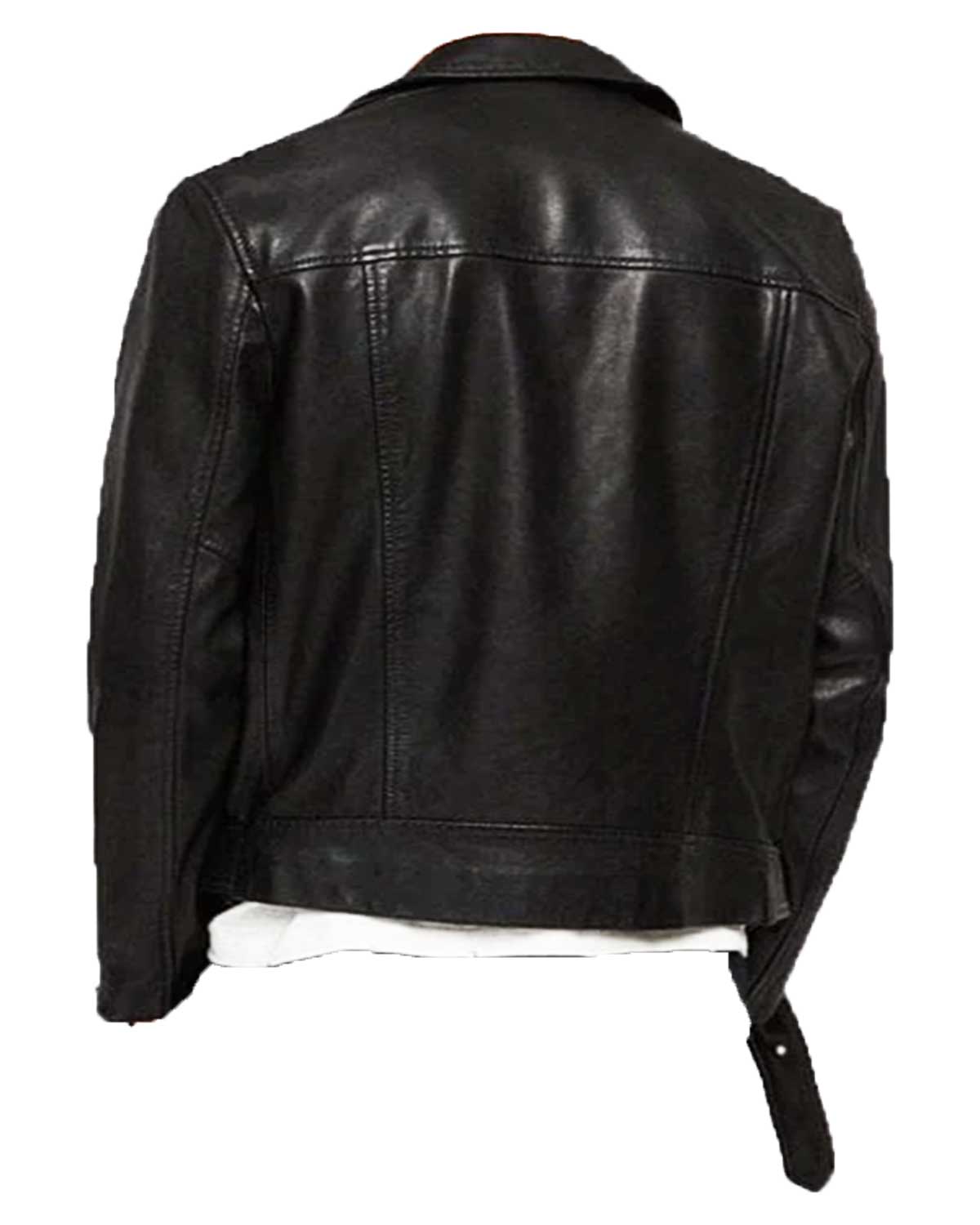 MotorCycleJackets Men's Arrow Oliver Queen Motorcycle Black Leather Jacket