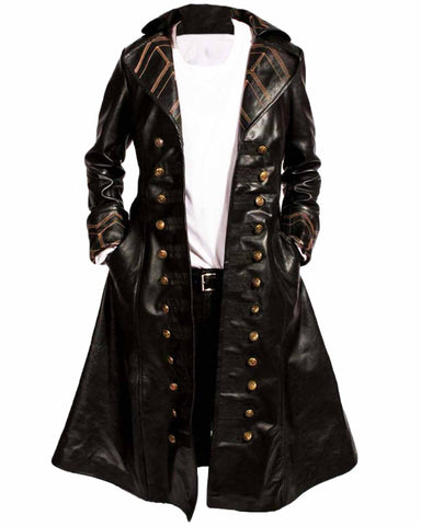 MotorCycleJackets Once Upon a Time Captain Hook Black Trench Coat