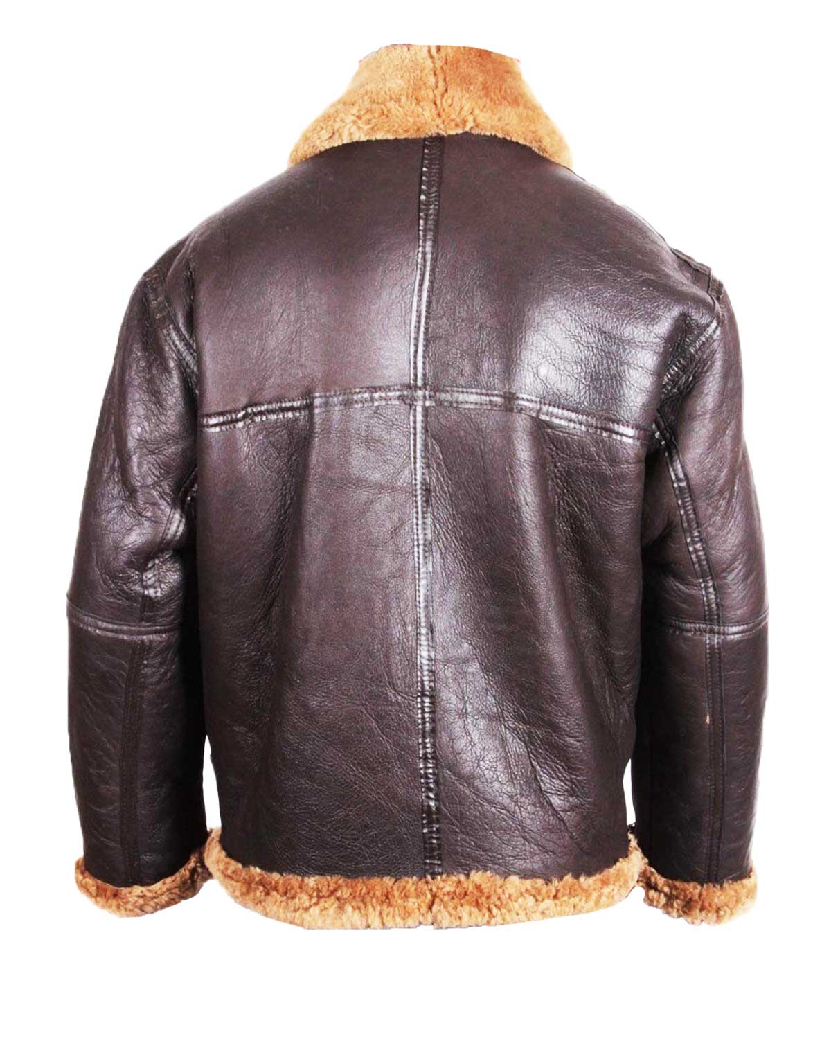 MotorCycleJackets Mens Aviator Flying B3 Shearling Sheepskin Leather Bomber Jacket