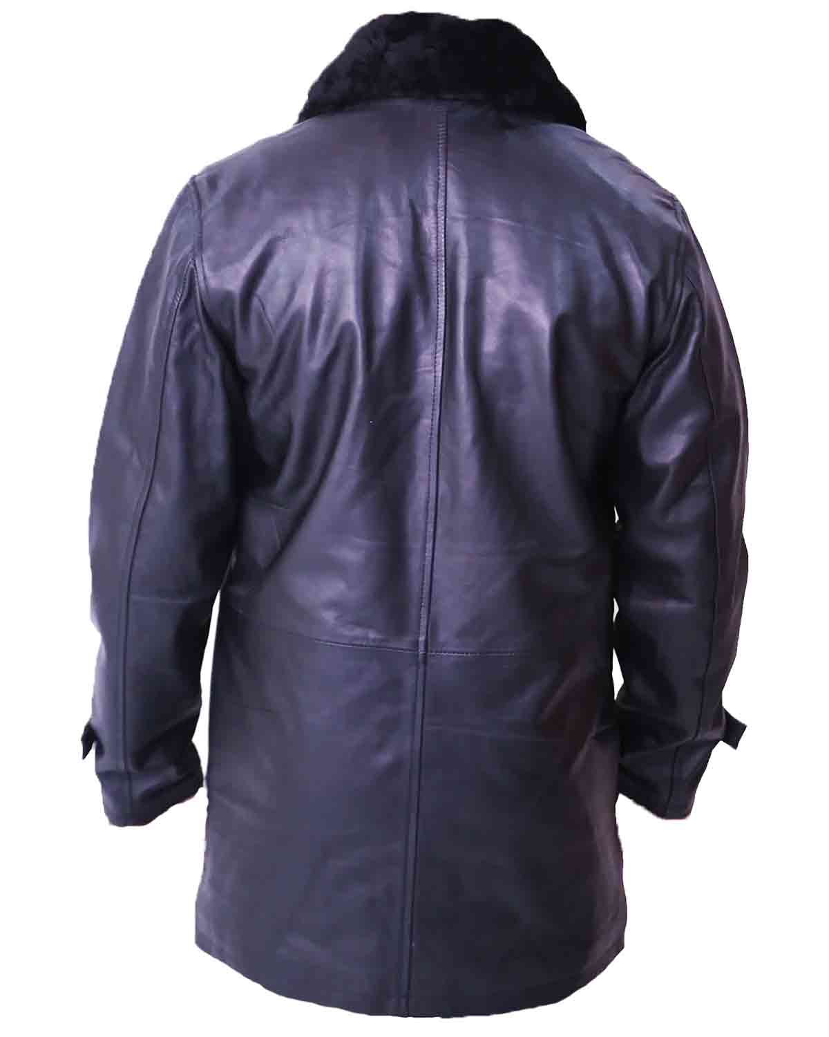 MotorCycleJackets Black Fur Collar Blazer Coat