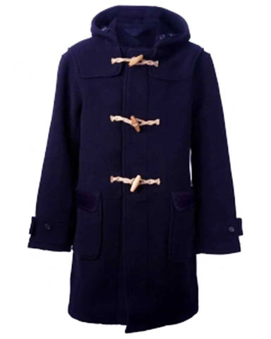 MotorCycleJackets 1UP D.J. Mausner Navy Blue Duffle Wool Coat