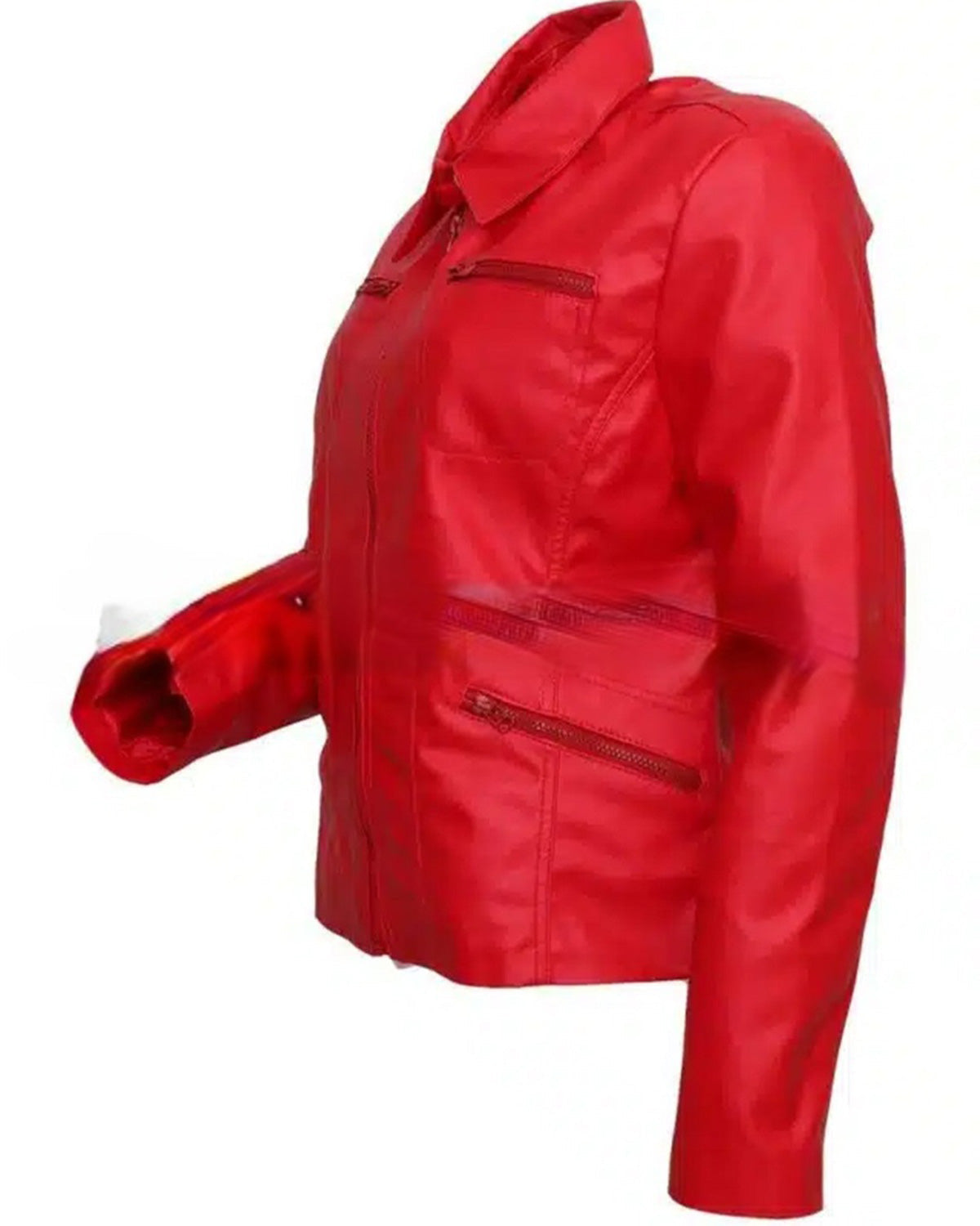 MotorCycleJackets Once Upon a Time Emma Swan Red Leather Jacket