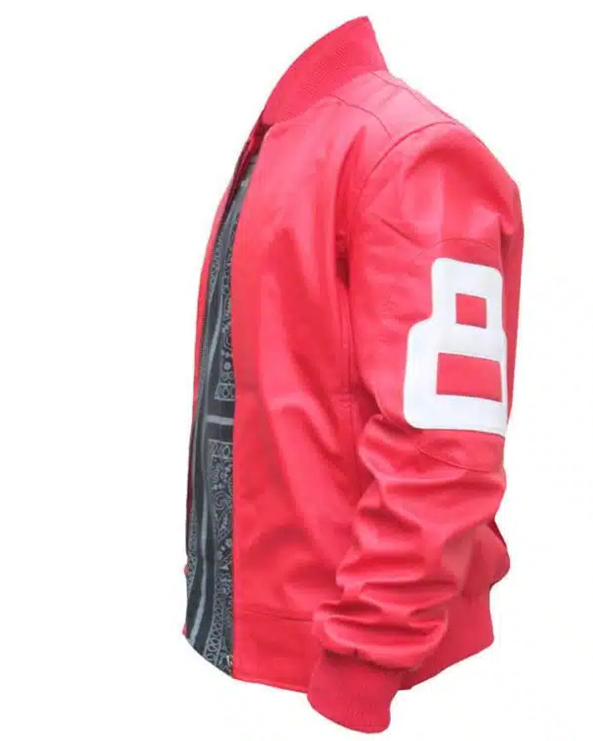 MotorCycleJackets Pink Unisex 8 Ball Bomber Leather Jacket