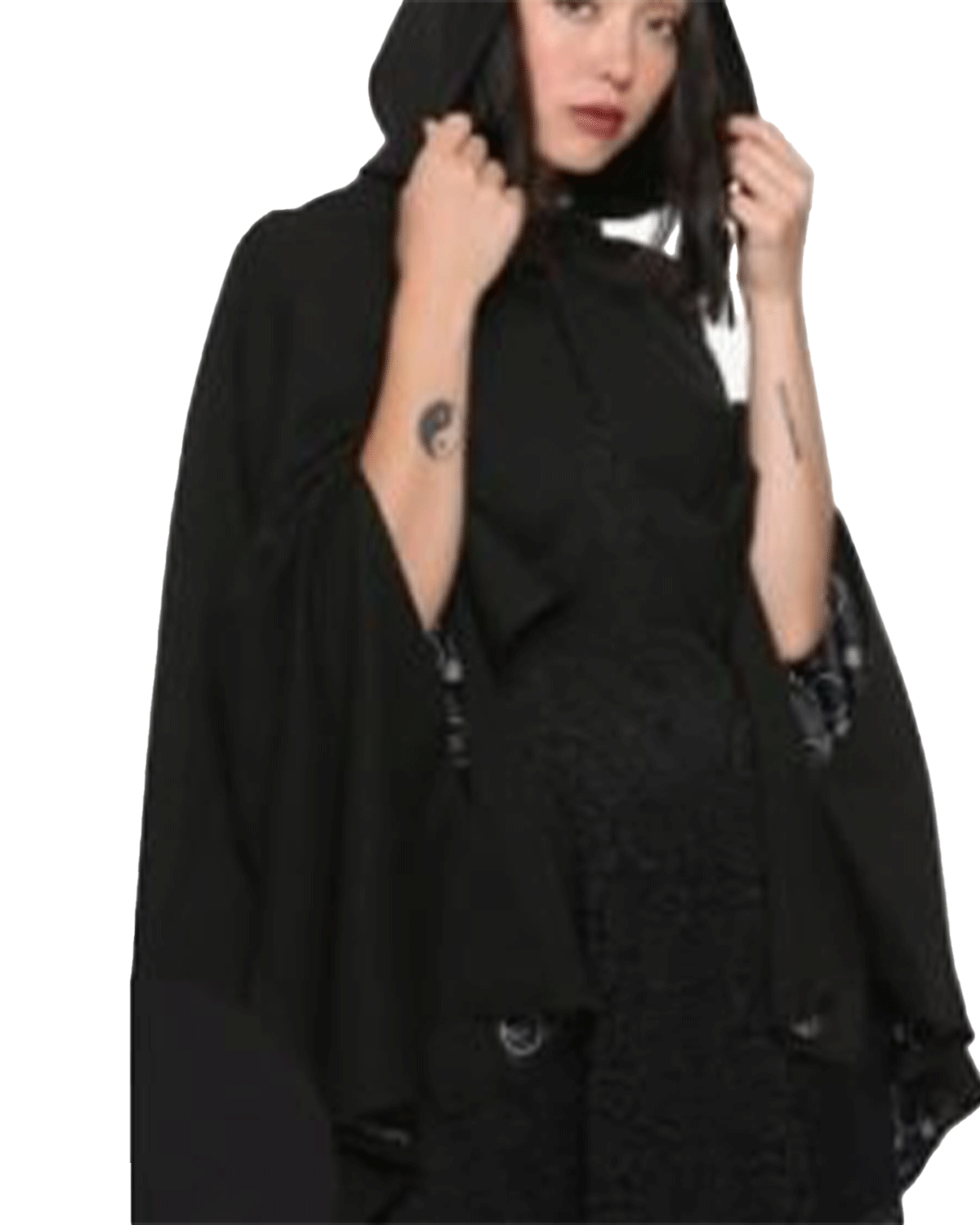 MotorCycleJackets Veronica Lodge Black Halloween Hooded Cape