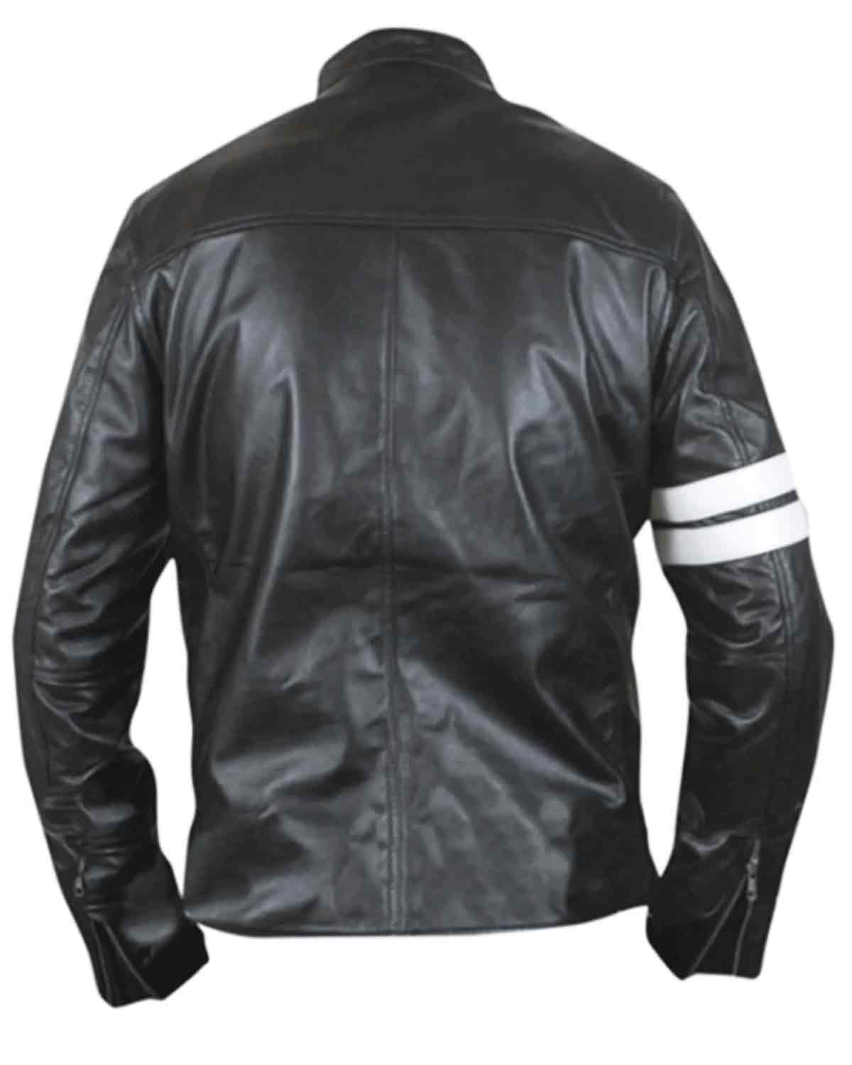 John Tanner Driver San Francisco Black Biker Leather Jacket