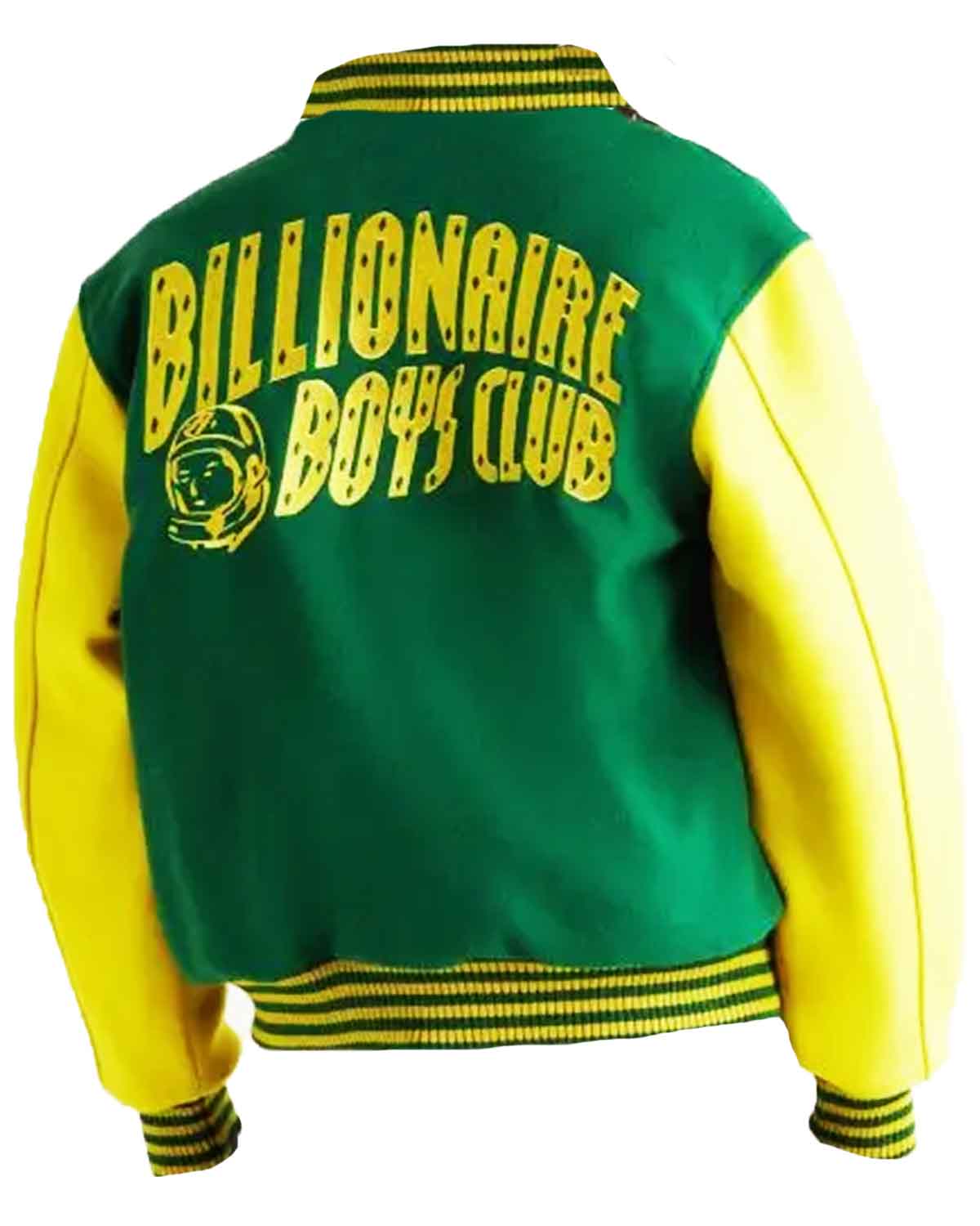 MotorCycleJackets Astro Yellow and Green Varsity Jacket