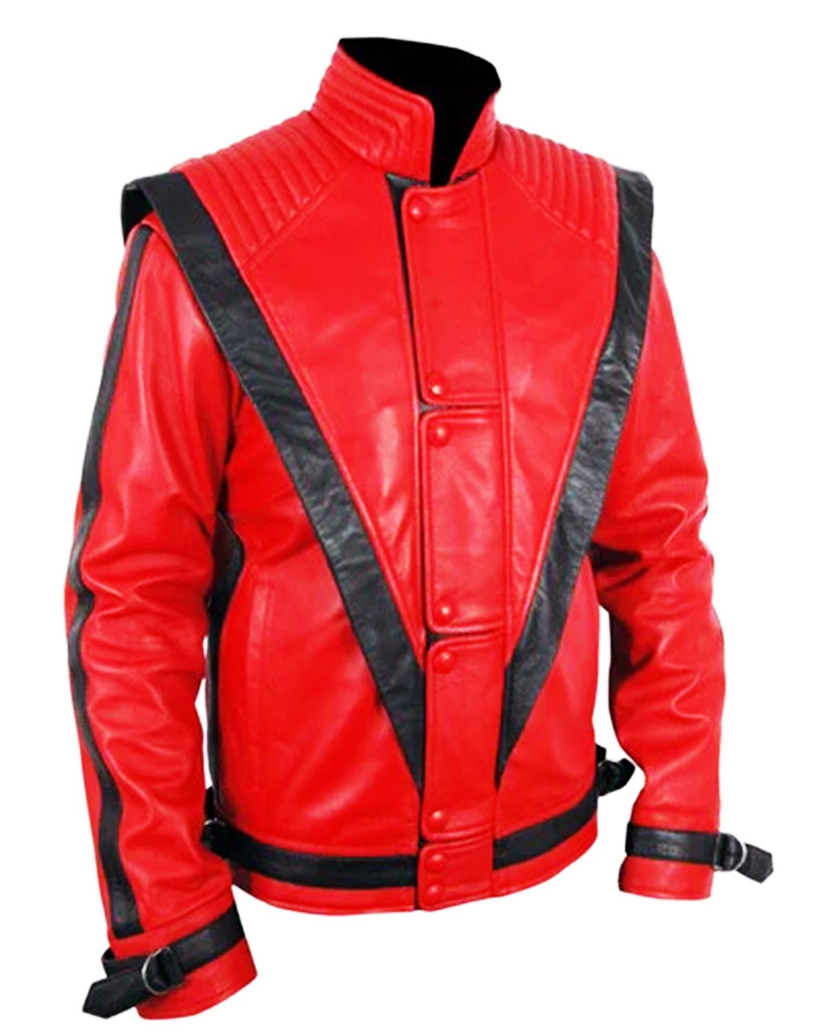 MotorCycleJackets Michael Jackson Thriller Red Leather Jacket