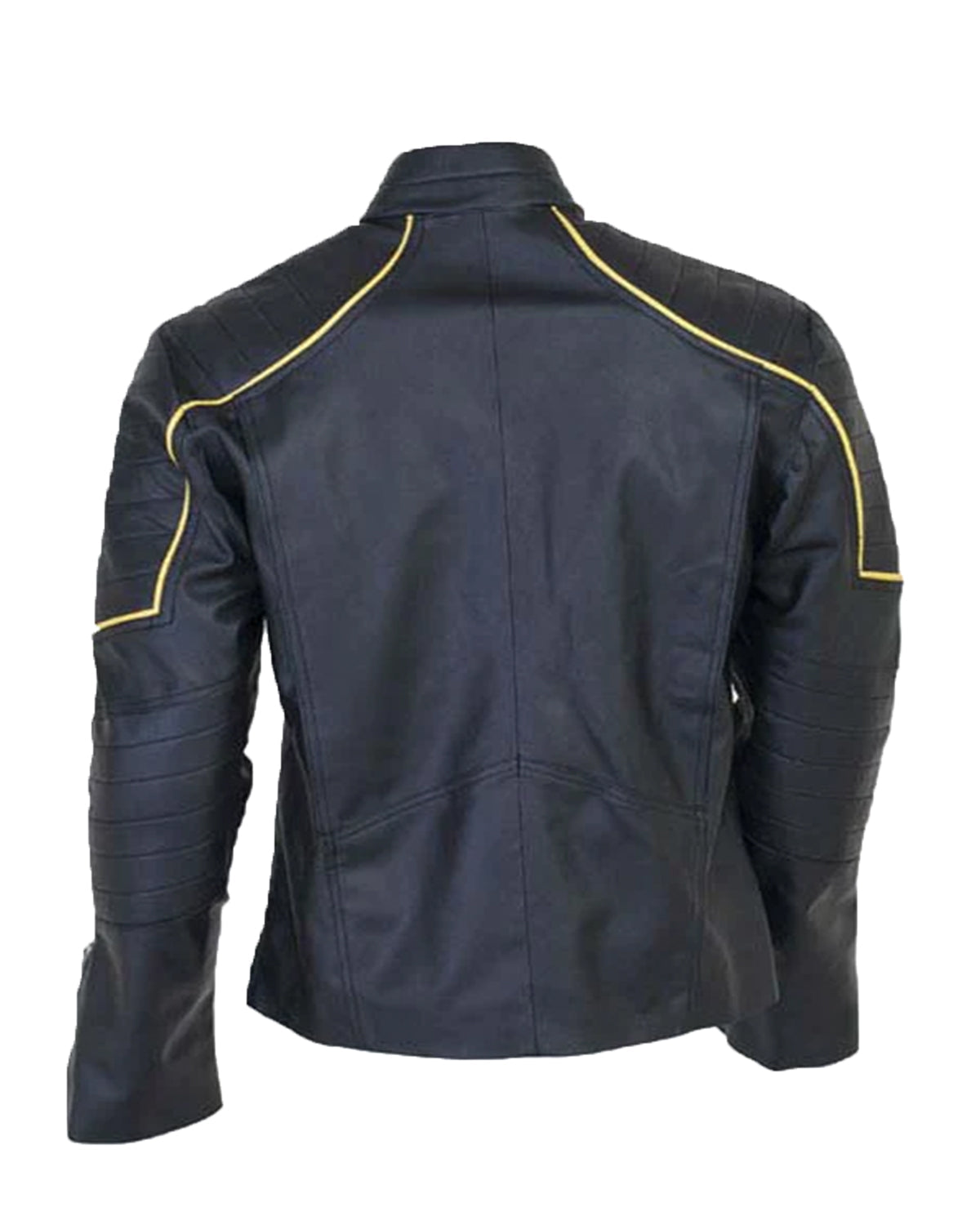 MotorCycleJackets Batman Black & Yellow Motorcycle Leather Jacket