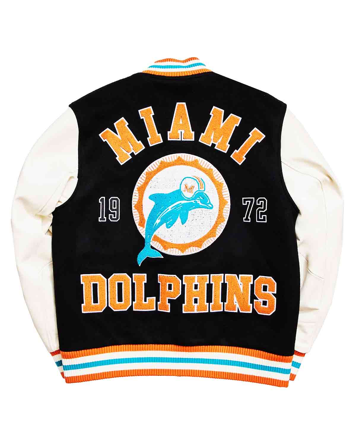 MotorCycleJackets Miami Dolphins Varsity Jacket