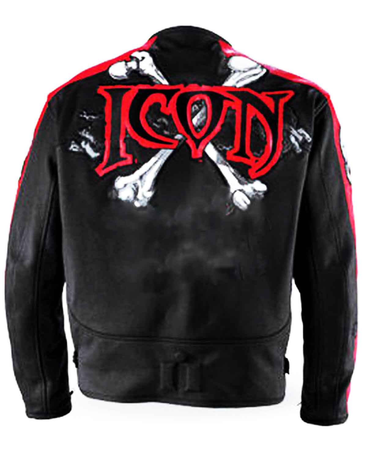 Men Icon Motorhead Skull Black Biker Jacket