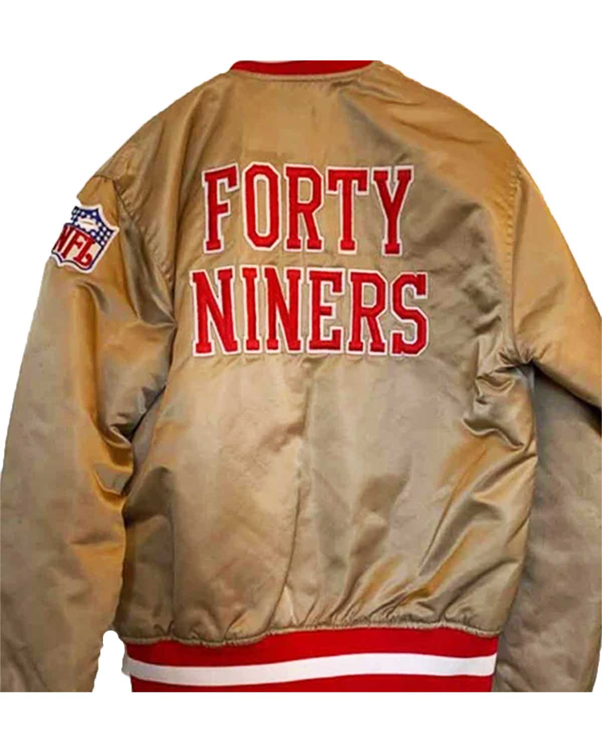 MotorCycleJackets San Francisco 49ers Gold Jacket