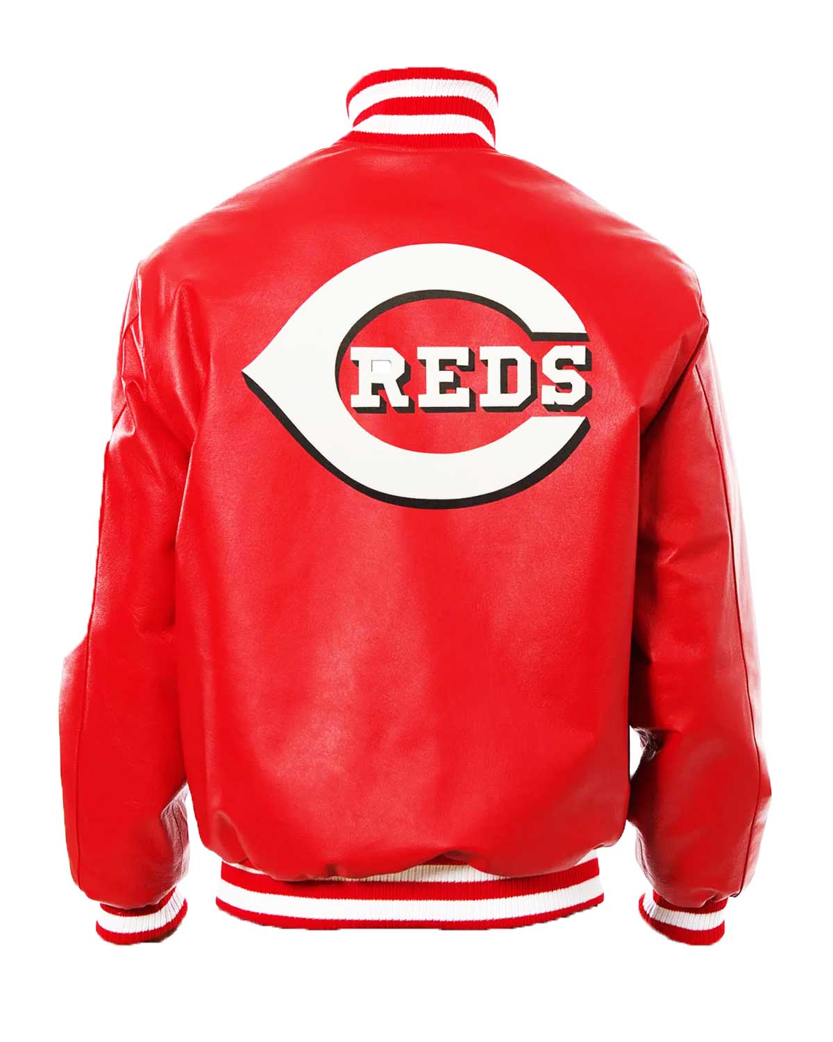 MotorCycleJackets Cincinnati Reds Red Leather Letterman Jacket