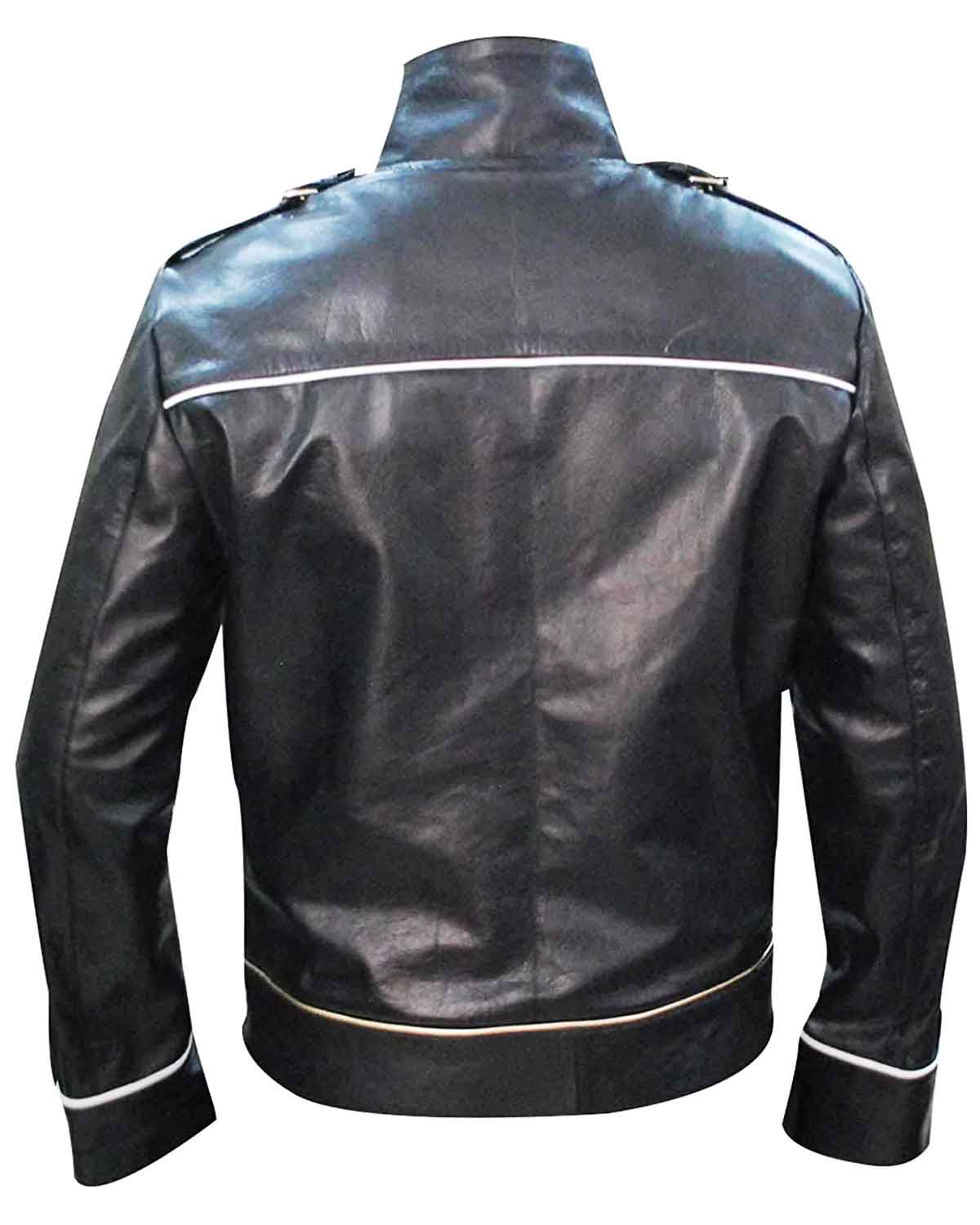 MotorCycleJackets Freddie Mercury Military Concert Black Leather Jacket