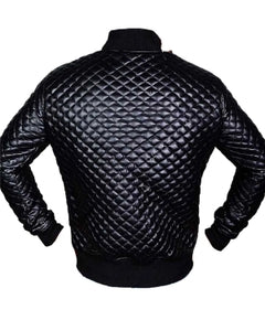 MotorCycleJackets Black Quilted Leather Jacket For Mens