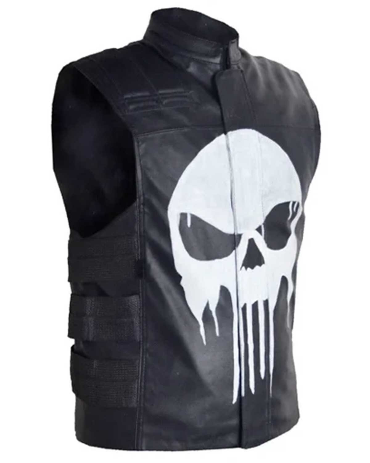 MotorCycleJackets Frank Castle The Punisher Black Halloween Leather Vest