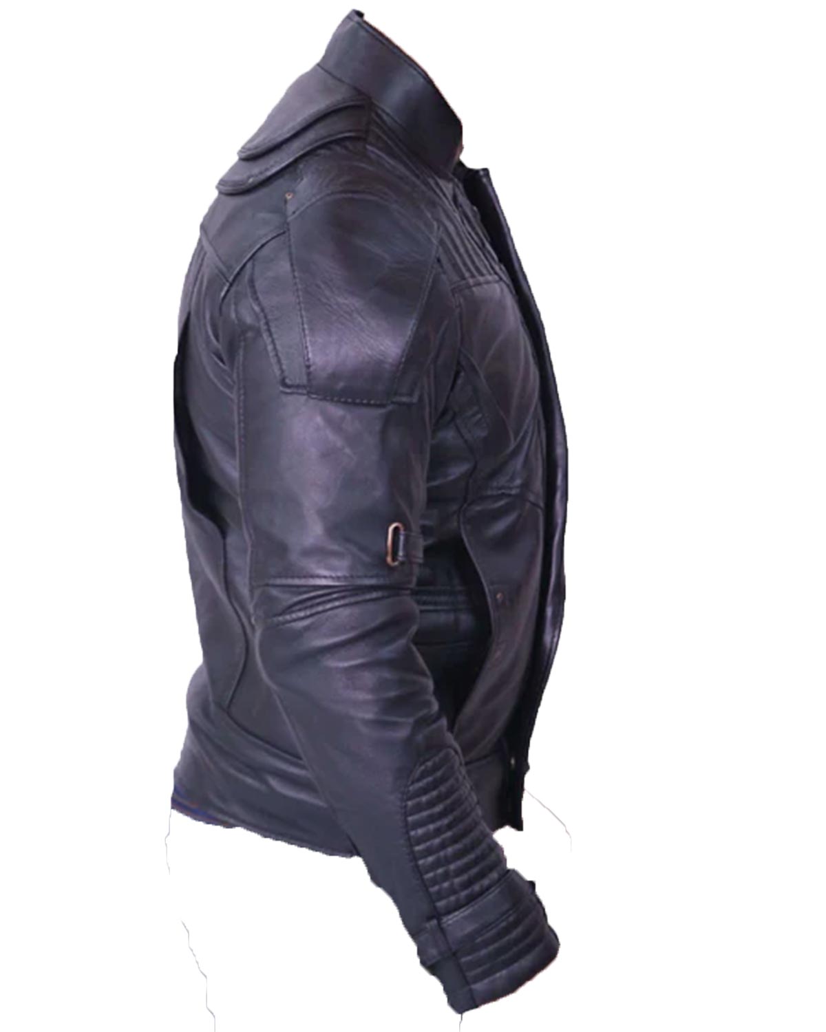 MotorCycleJackets Chris Pratt's Star Lord Black Leather Jacket