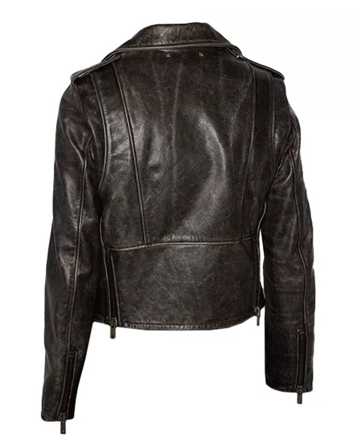 MotorCycleJackets Distressed Brown Leather Jacket Womens