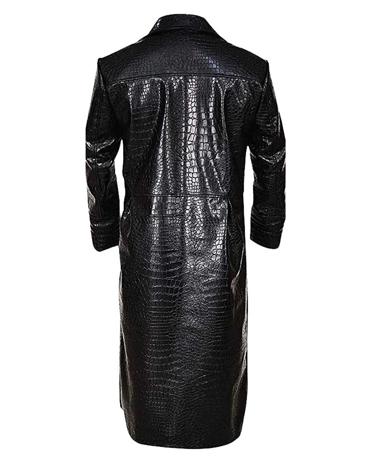 MotorCycleJackets Morpheus The Matrix Laurence Fishburne Alligator Coat