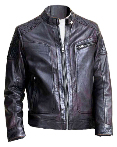 Biker Style Motorbike Leather Jacket