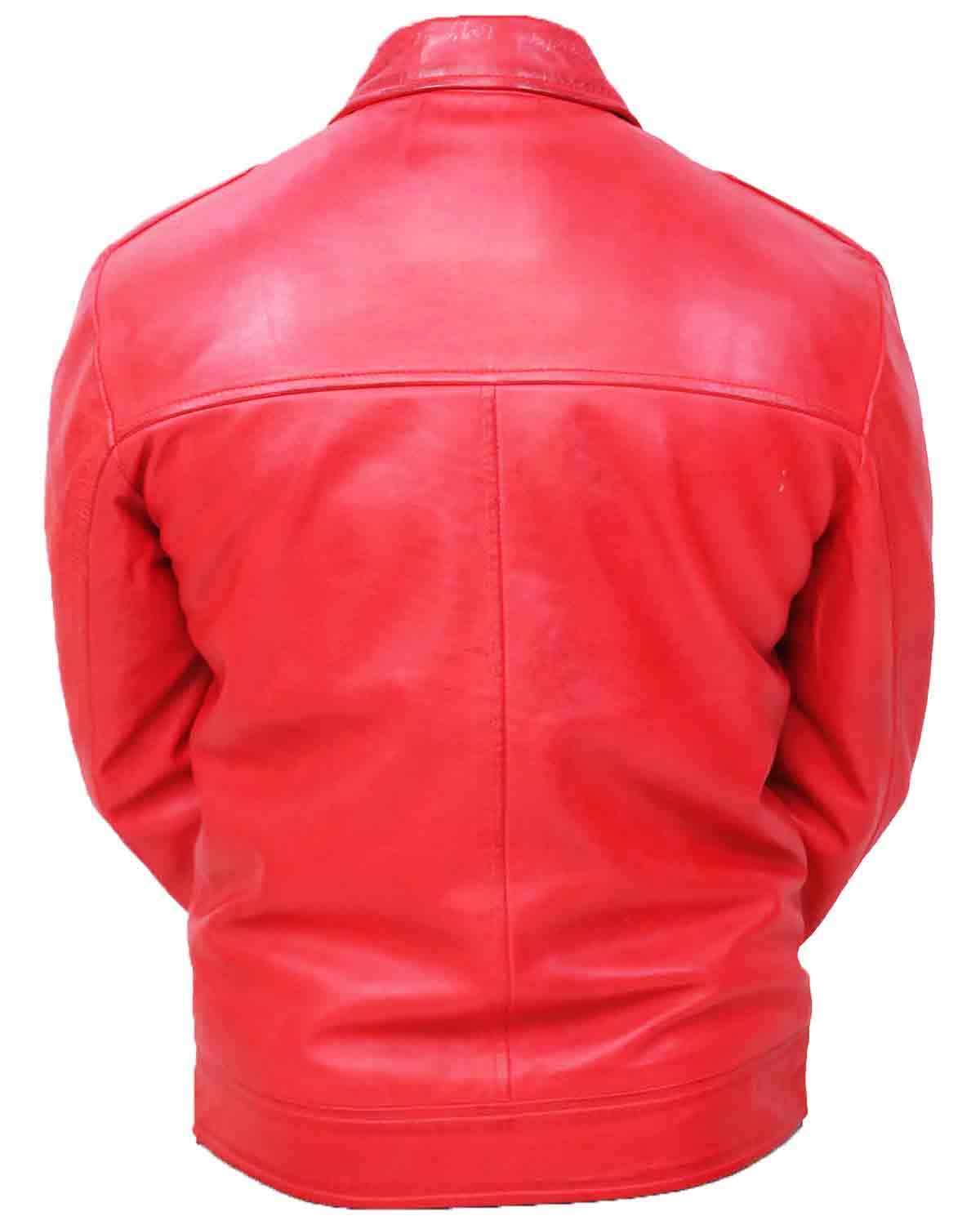 MotorCycleJackets Men's Vintage Distressed Red Leather Jacket