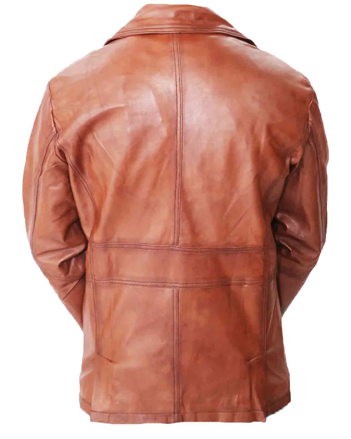 MotorCycleJackets Men's Brown Leather Blazer coat