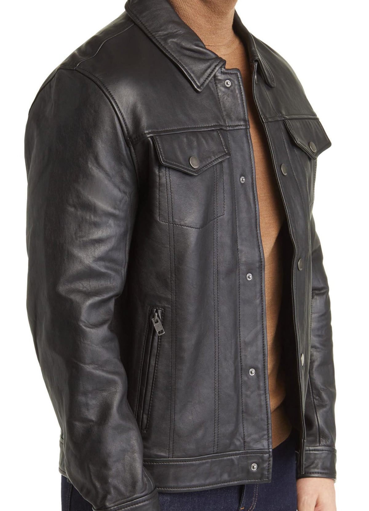 Mens Dark Brown Leather Jacket