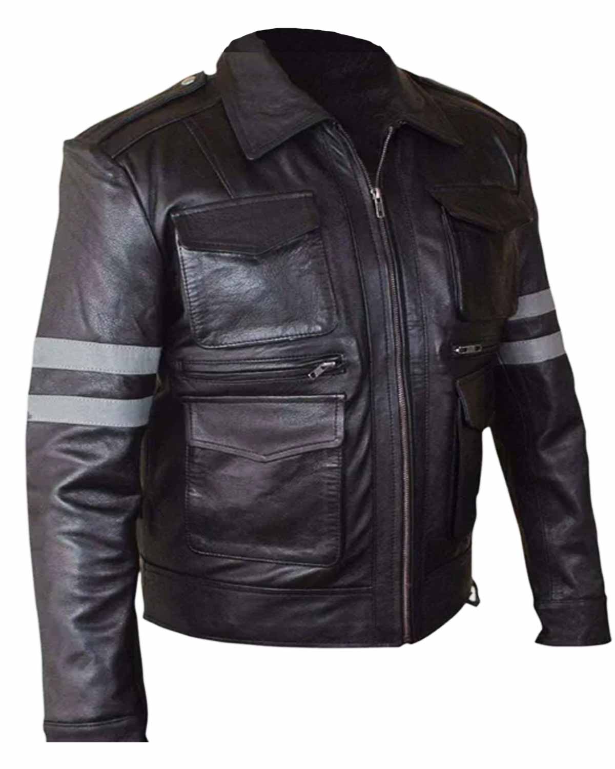 MotorCycleJackets Leon Kennedy Resident Evil 6 Leather Jacket