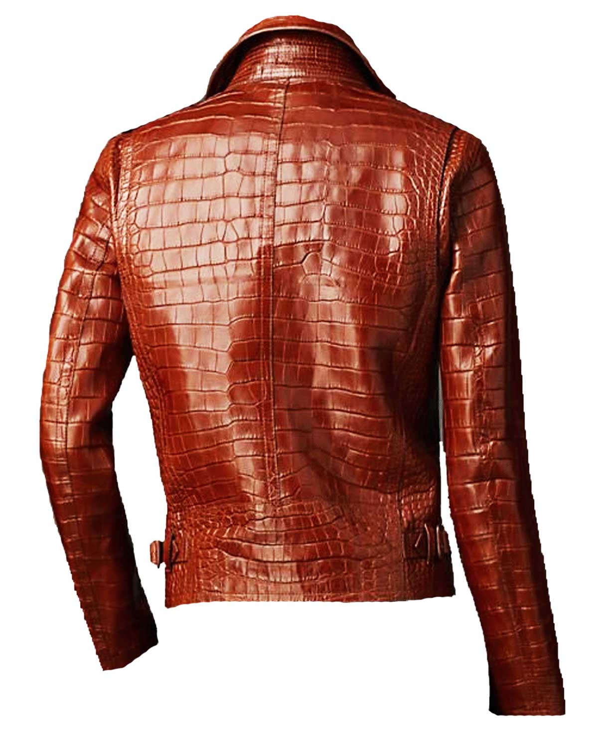 MotorCycleJackets Croc Alligator Motorcycle Leather Jacket