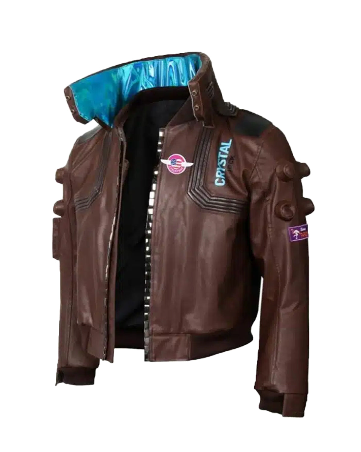 MotorCycleJackets Cyberpunk 2077 Samurai Brown Leather Jacket