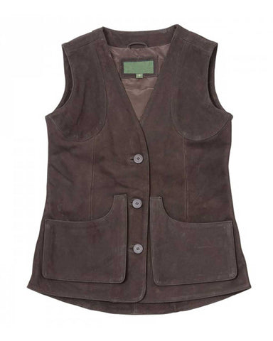 MotorCycleJackets Brown Leather Women’s Shooting Vest