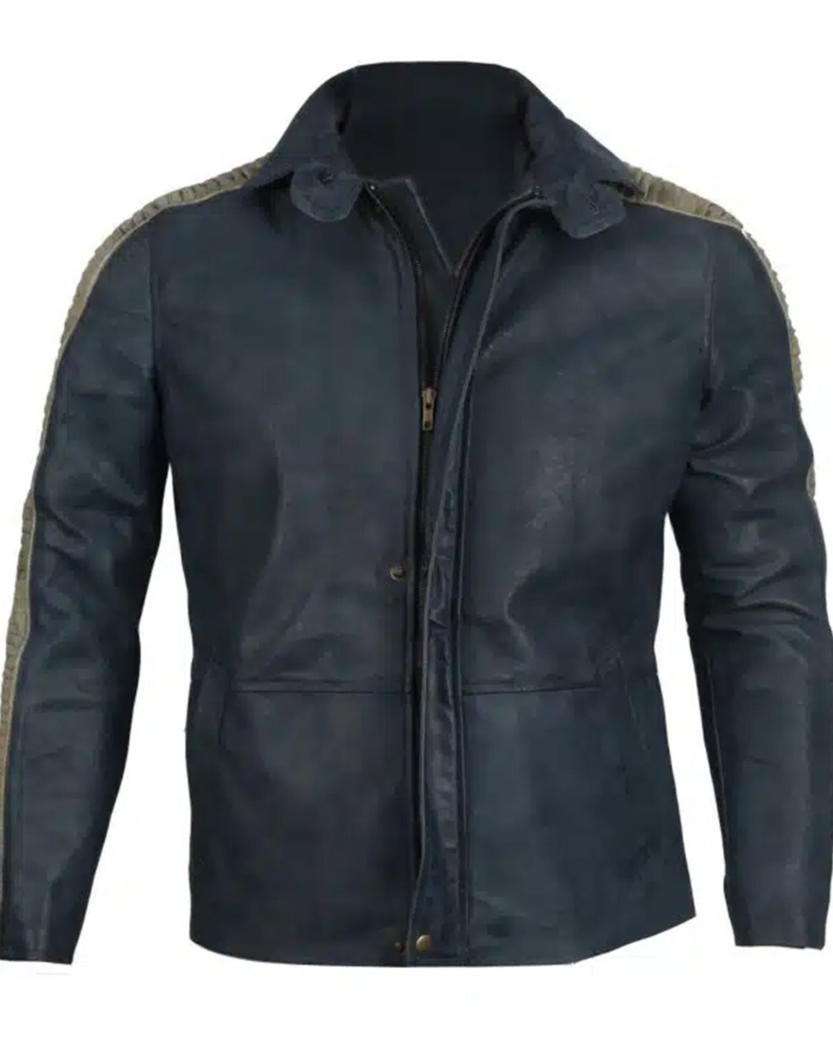 MotorCycleJackets Star Wars Rogue One Diego Luna Blue Leather Jacket