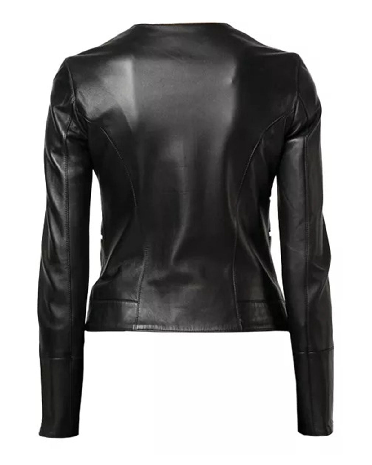 MotorCycleJackets Ladies Black Leather Jacket