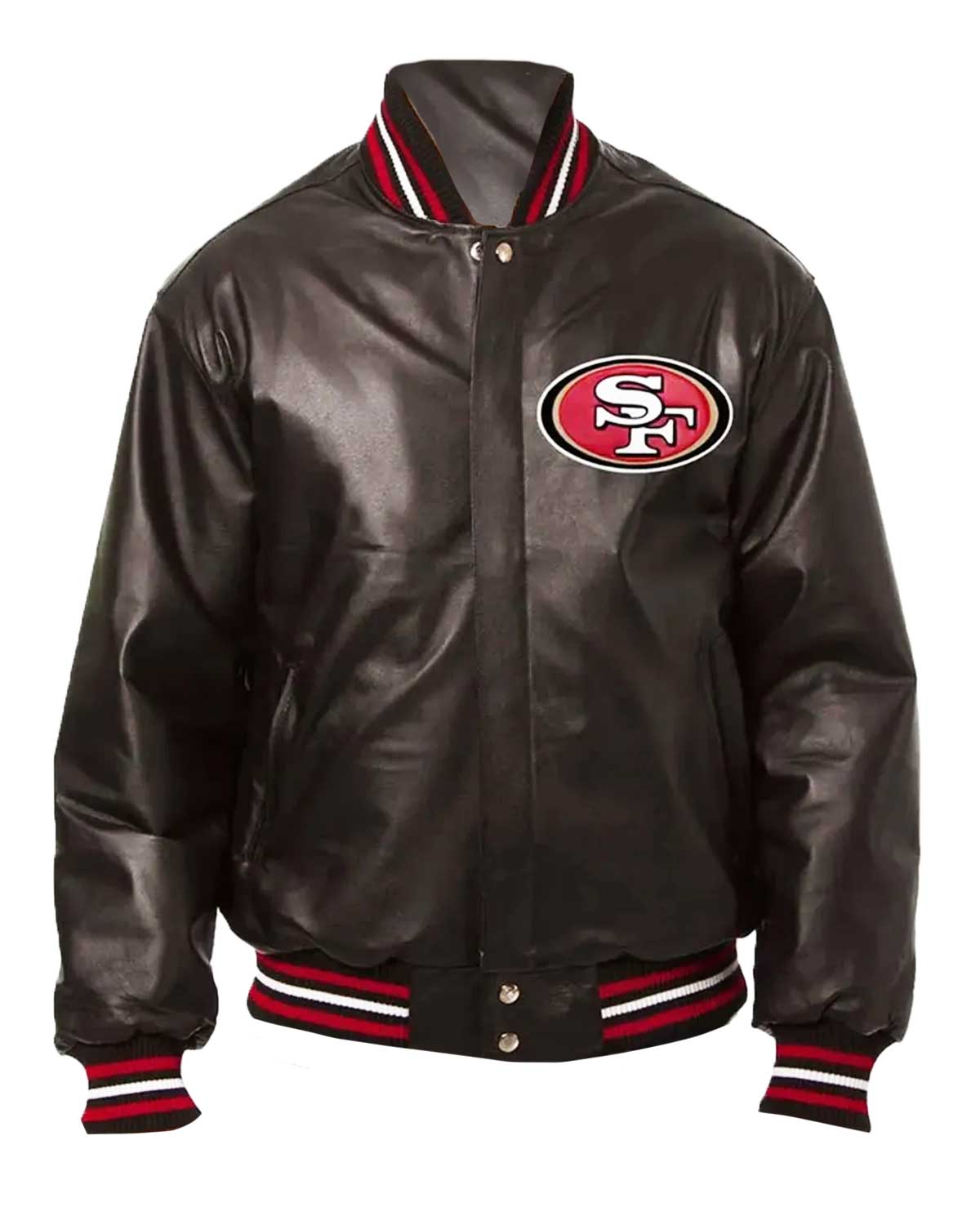 MotorCycleJackets 49ers SF Varsity Leather Jacket